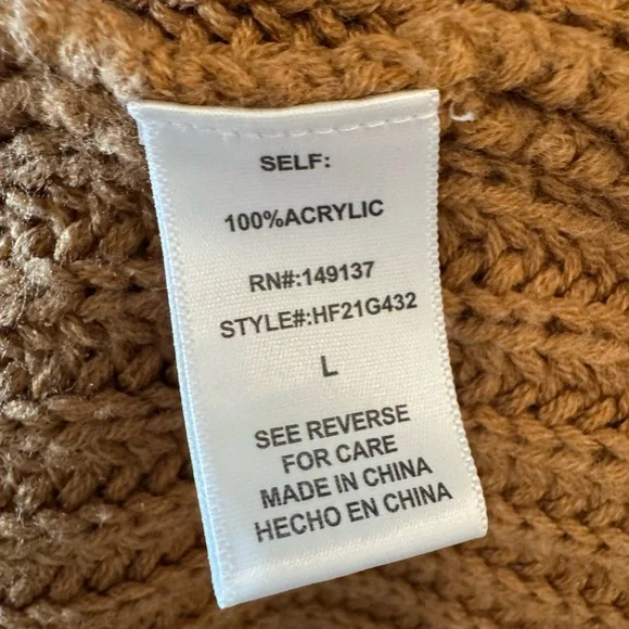 Carly Jean Chunky Knit Long Cardigan with Hood - Size L - Picture 4 of 4